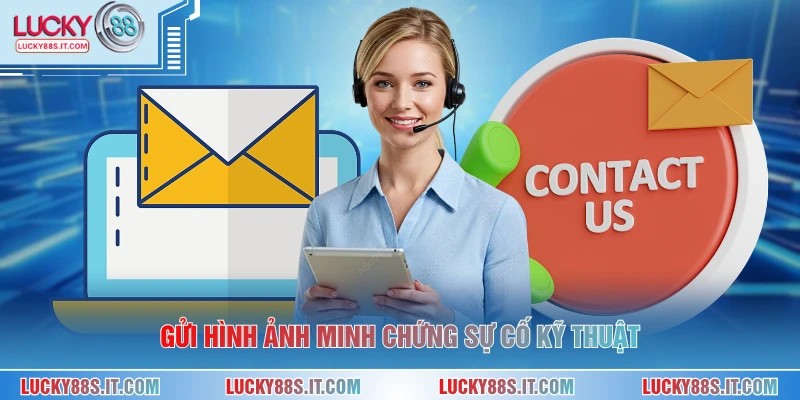 Liên Hệ LUCKY88 4 Gửi hình ảnh minh chứng sự cố kỹ thuật